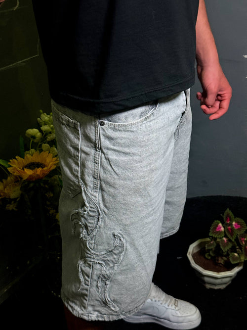 SHORT BAGGY JEANS BLEU