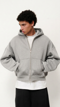 ZIP-UP HOODIE light grey