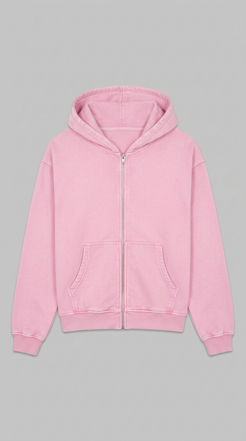 ZIP-UP HOODIE pink